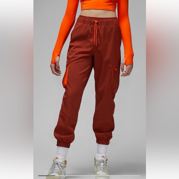 Jordan Pants - JORDAN WOMEN SPORT TUNNEL PANTS (MARS STONE / SAFETY ORANGE